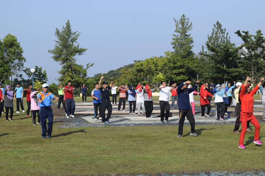 Peringati Hari Anti Narkoba, BNNK Senam Bersama ASN Pemkab Kuansing